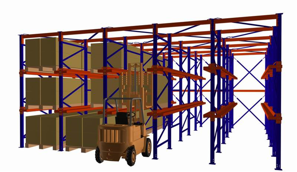 The First-in, Last-out (FILO) principle means individual pallets can be accessed one-by-one from the front of the rack.