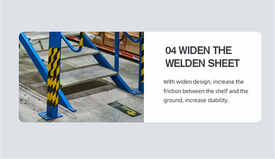 Increase the friction between the racking upright and ground, safety and more stable.